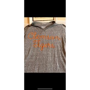 Clemson‎ Tigers Women's Gray V-Neck T-Shirt College Football Top